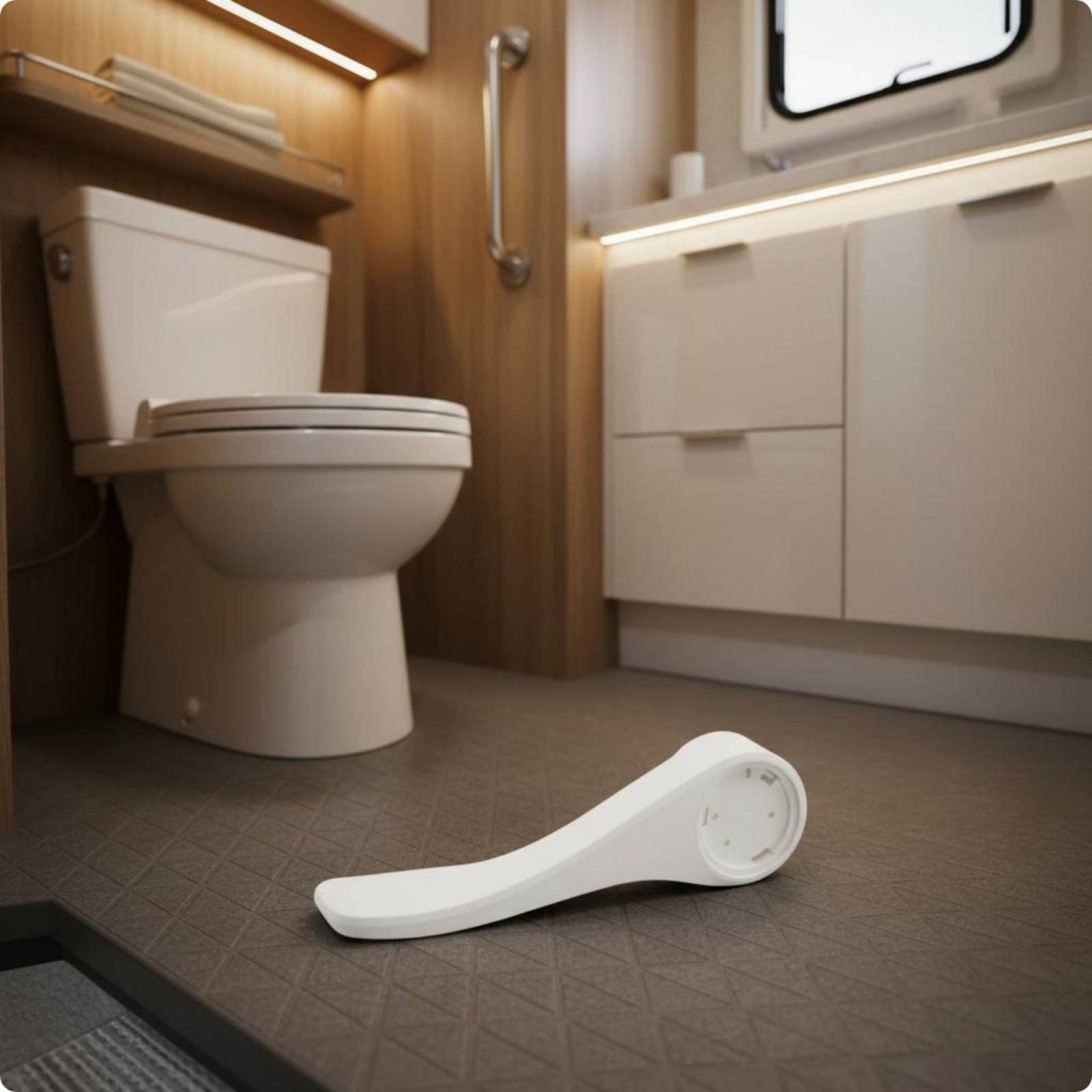Direct Discharge Toilet Pedal Foot-Operated Flush Mechanism