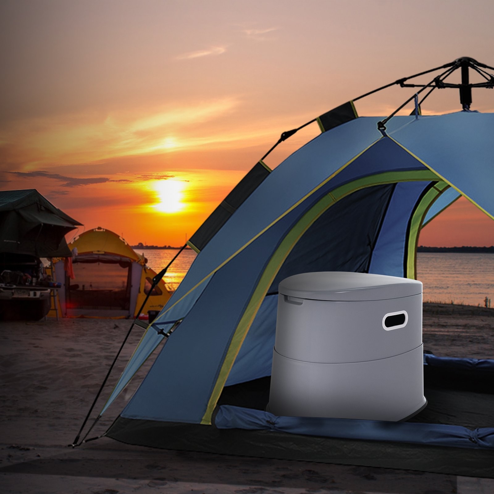 VEVOR Portable Toilet For Camping, Porta Potty With 1.3 Gal Detachable Inner