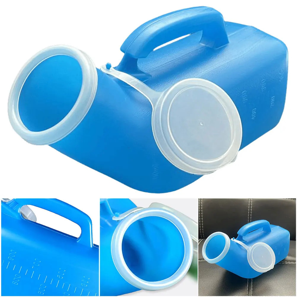 1200Ml Urinals for Men Spill Proof Pee Container Plastic Portable Urinal with Li