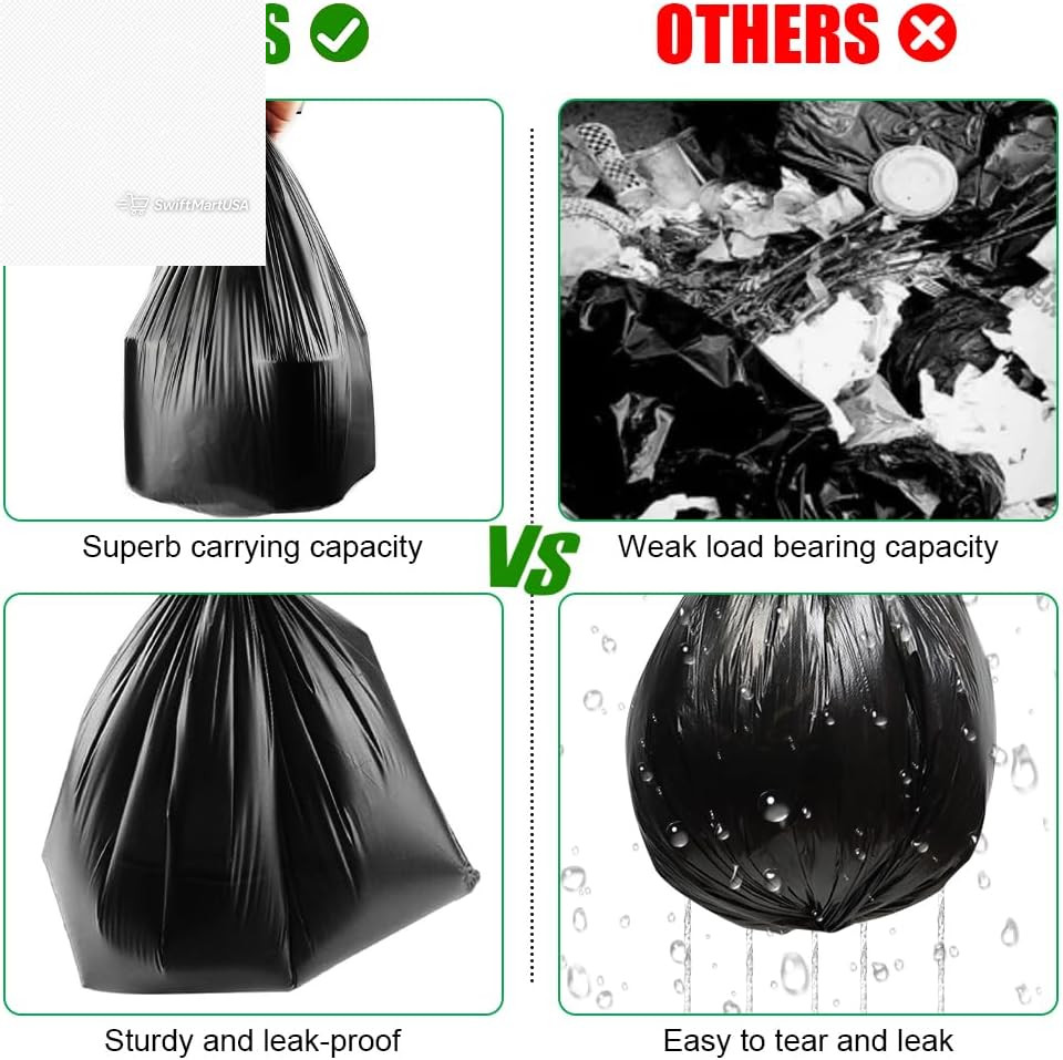 120 Pack Portable Camping Toilet Bags Camp Potty Liner Waste Bags Thickened 6Rol