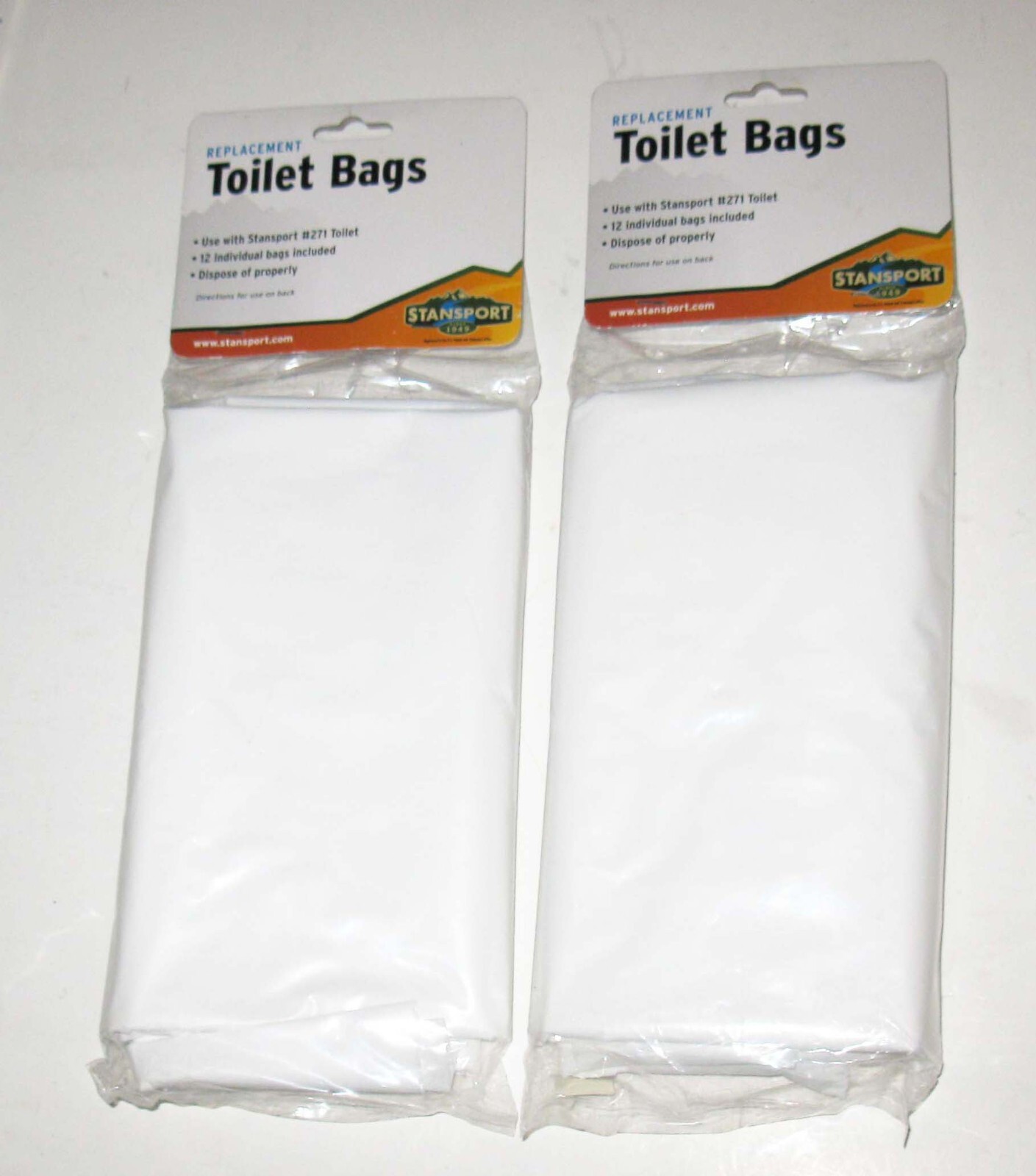 NEW Stansport 272 Toilet Bags 12 Pack 21.5 In X 18 In Fits Stansport 271 Toilet