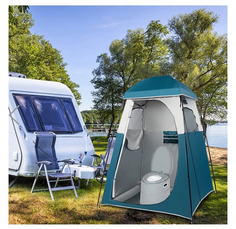 VinGli Lightweight & Compact Portable Toilet (Grey)