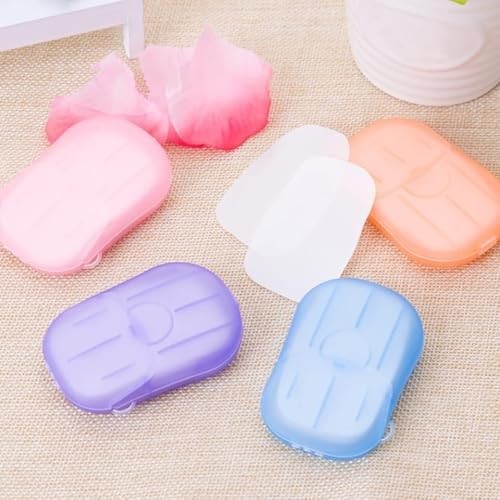 500 Sheets 5 Boxes Colorful Disposable Soap Paper, Mini Portable Travel Soap