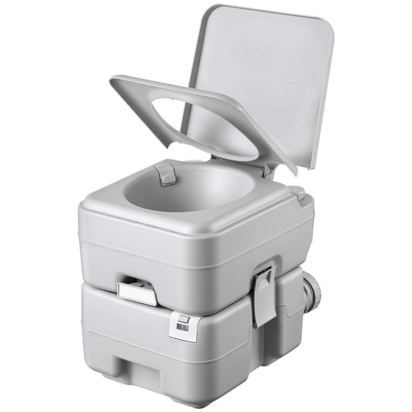 Portable Toilet w/ 5.3gal Tank, 120 Flushes, Odor-Seal Valve & Carry Bag