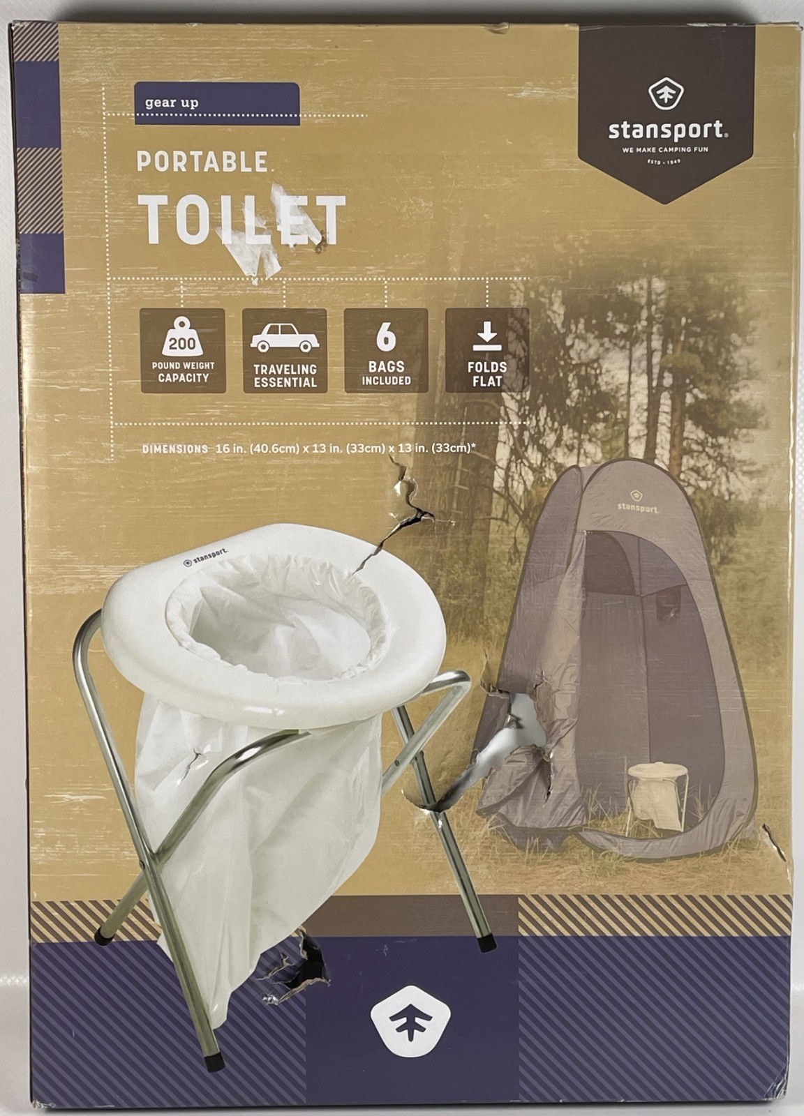 Stansport Portable Toilet – Camping, Travel, Emergencies – Heavy Duty NEW