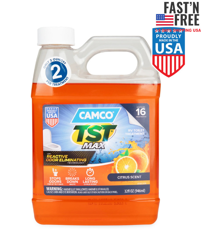 (2 pack) Camco TST MAX RV Toilet Treatment, Ultra-Concentrated Formula, 32oz