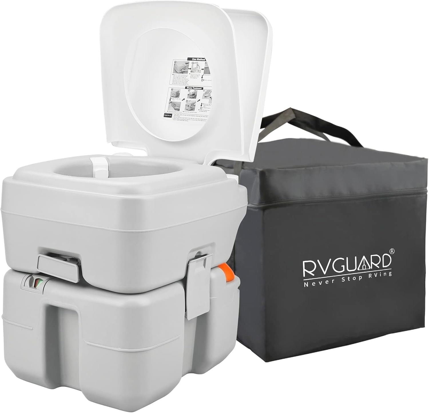 Portable Toilet, Camping Portable Toilet for Adults, 5.3 Gallon Waste Tank