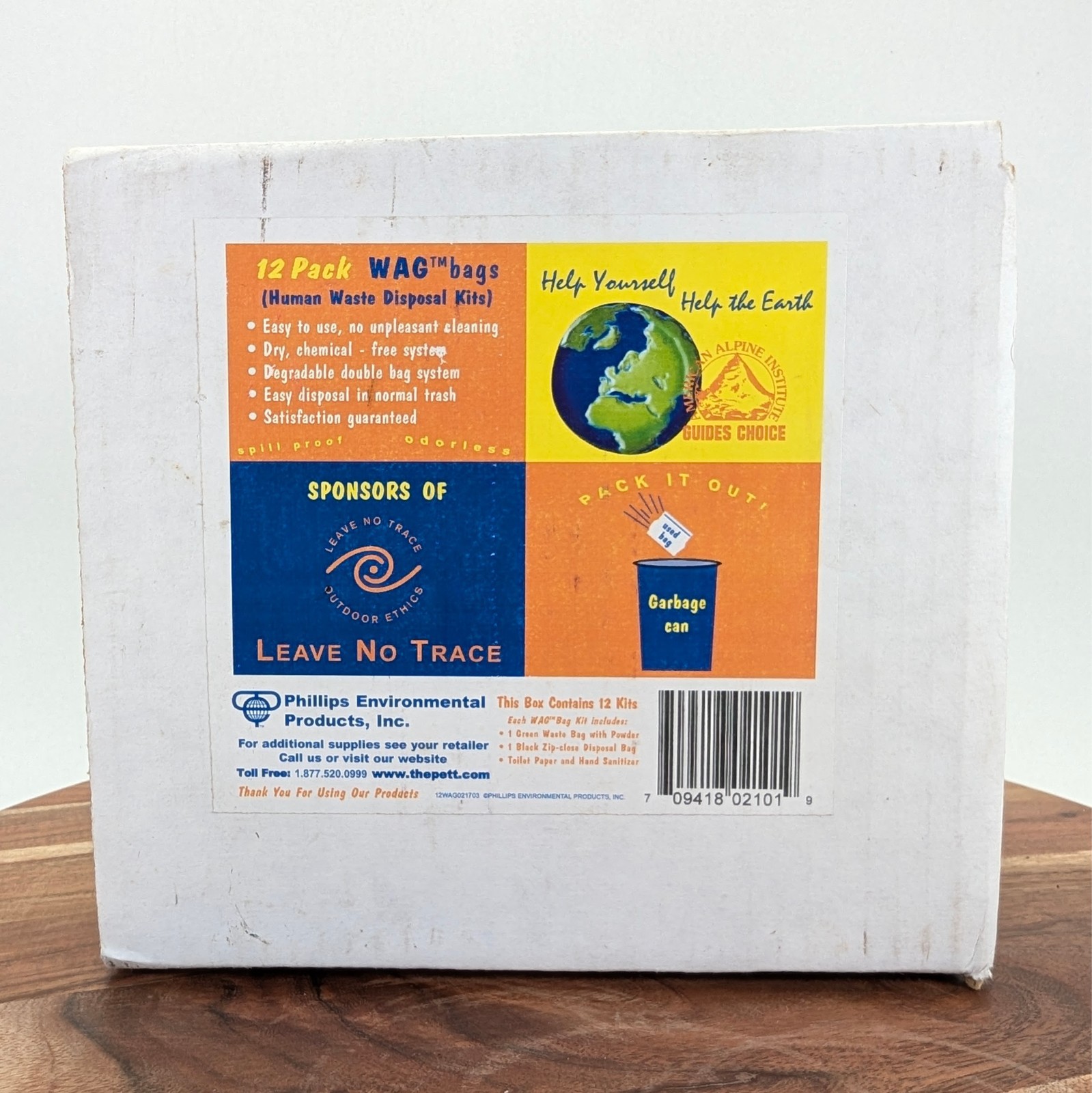 Cleanwaste Original WAG Bag Portable Toilet 12 Pack