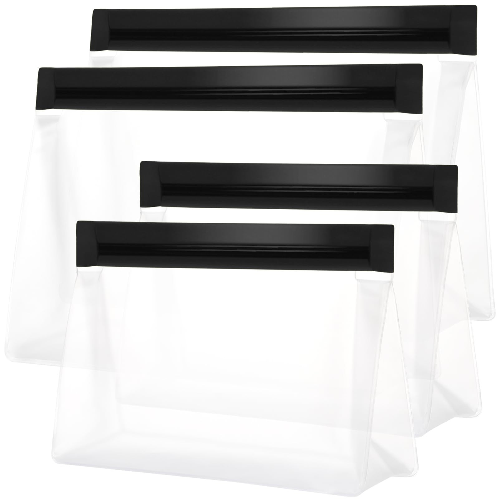 PACKISM Leakpoof Clear Toiletry Bags for Traveling – Sealed TSA 0-2L 2M-Black
