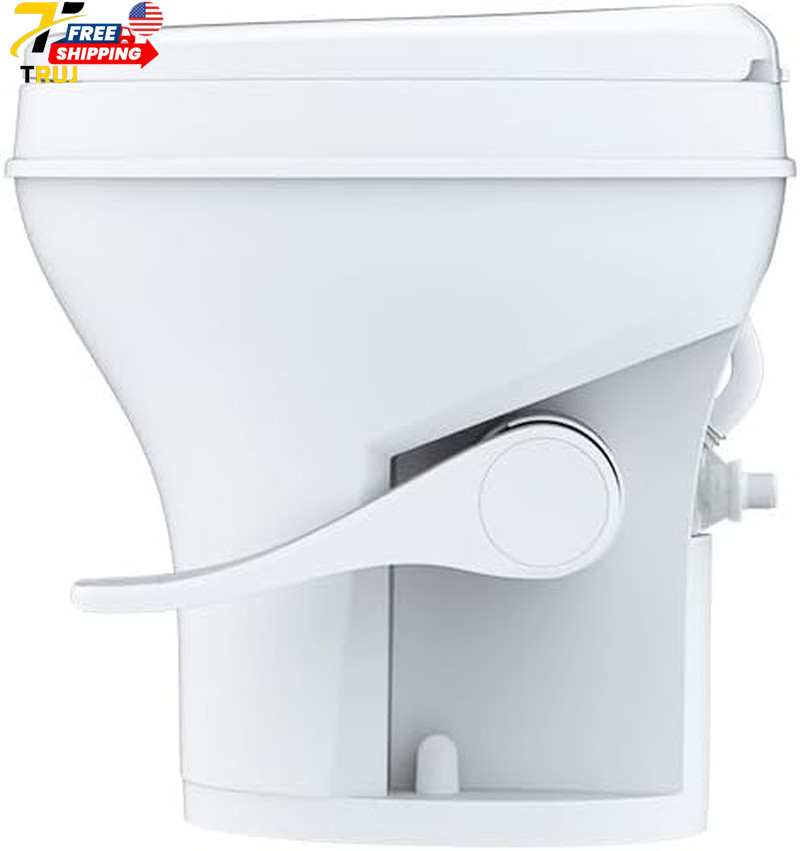 Residential Height Camper/RV Toilet with Sprayer Attachment 18.5” Standard Heigh