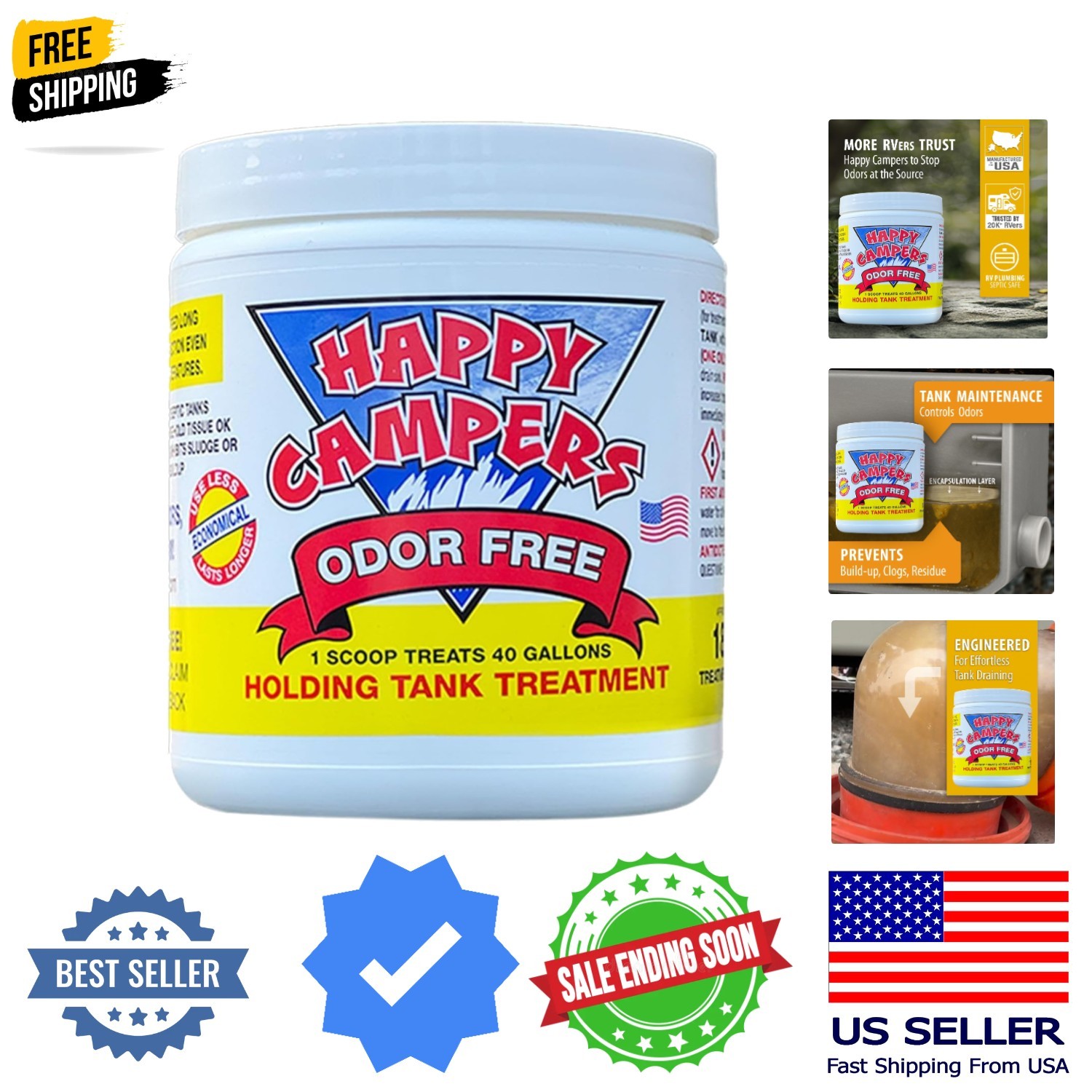 RV Toilet Treatment & Holding Tank Treatment – Controls Odors, Helps Prevent …