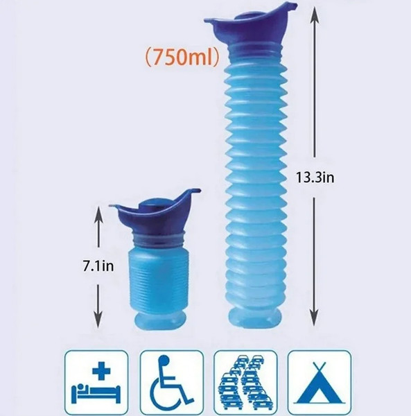 Male Portable Urinal Travel Camping Car Toilet Pee Bottle Emergency Kit