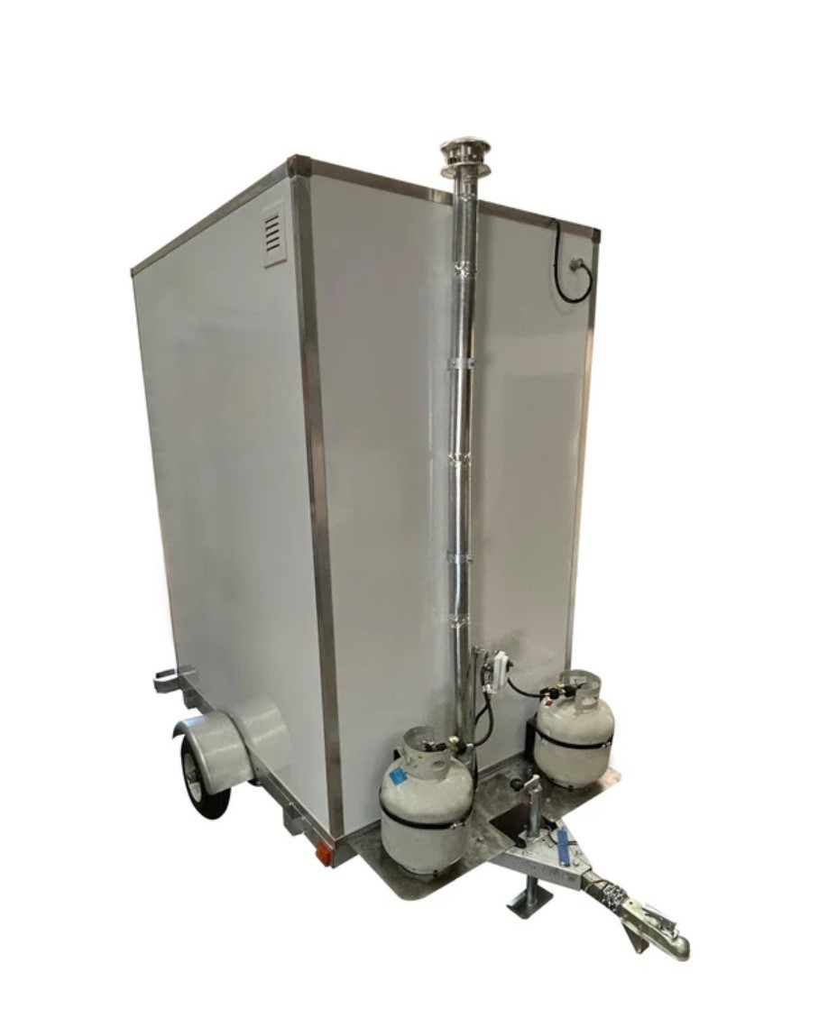 Single Portable Restroom with Waterless Incinerating Toilet No more pump out