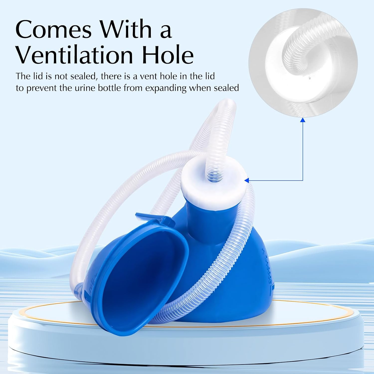 Portable Urinal for Women & Men, Urinal Bottle Spill Proof Bedside Urinals 2000