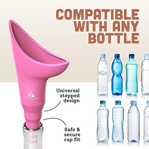 Silicone Female Urinal Device Pink Portable Travel Funnel Camping Hiking Toilet
