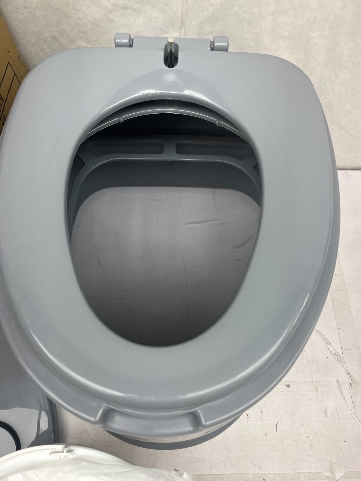Vingli Portable Camping Toilet Commode w/Detachable Inner Bucket Gray AM21
