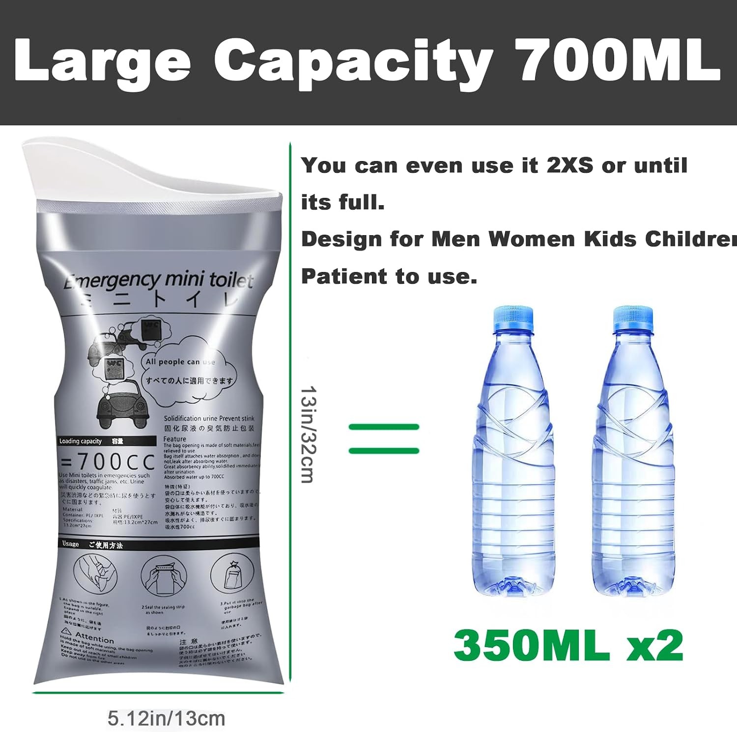 Emergency Travel Urinal Disposable Bags
