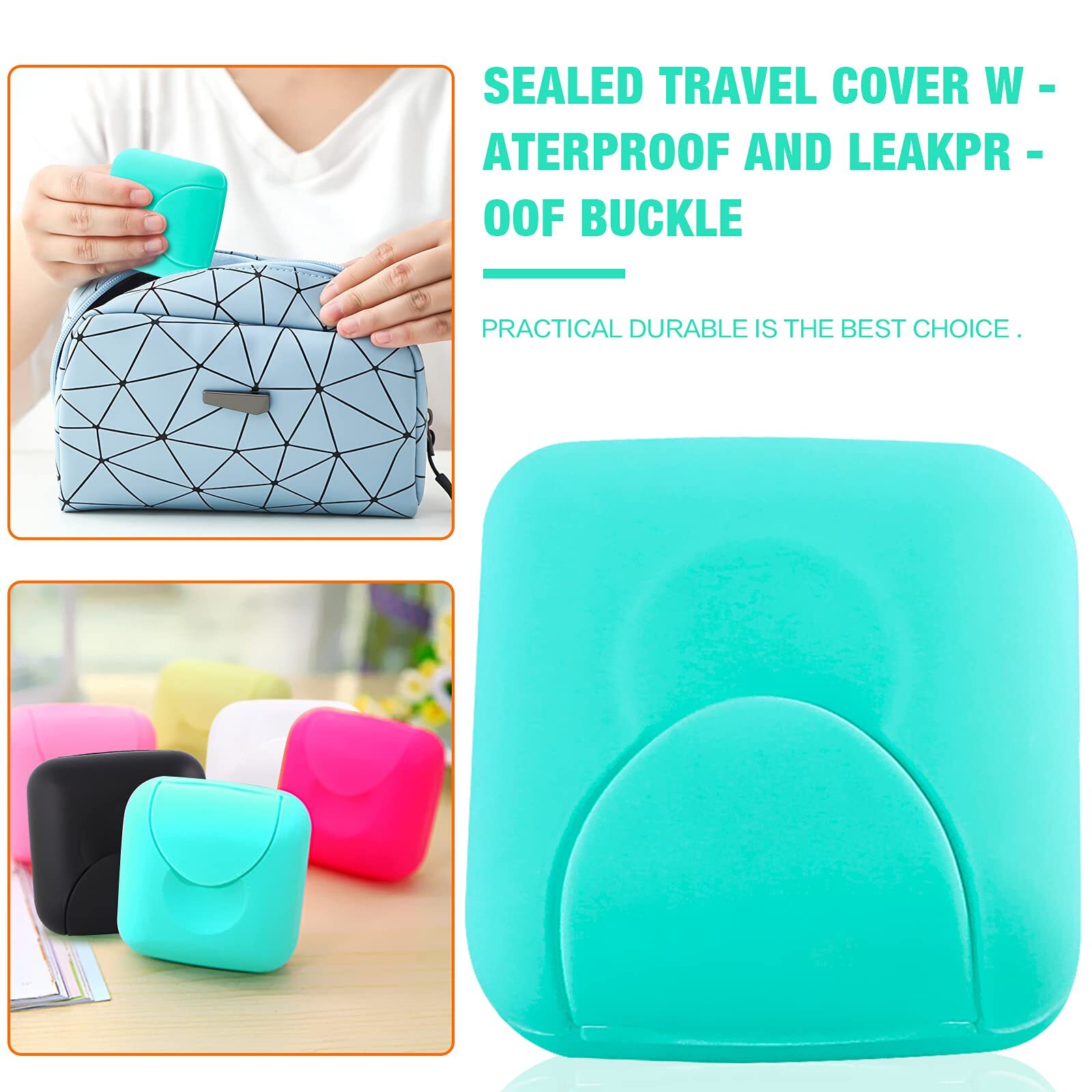 2 Pcs Small Size Plastic Soap Case Holder Container Box Home Outdoor Hiking Camp