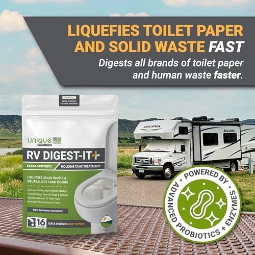 Extra-Strength RV Toilet Treatment Pods – Liquifies Waste & Paper, Odor Eliminat