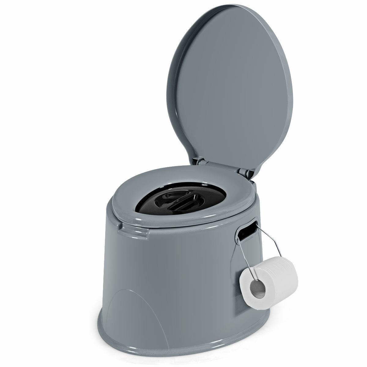 Portable Travel Toilet Indoor Outdoor W/Paper Holder Camping Hiking Boating
