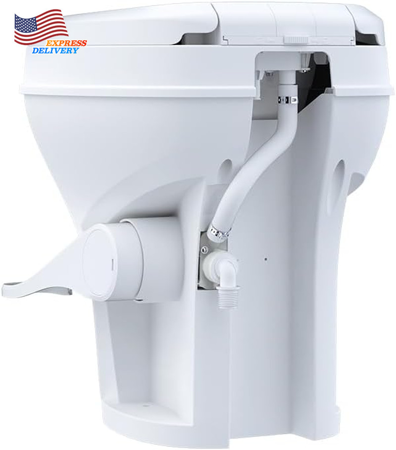 Residential Height Camper/Rv Toilet w/Sprayer Attachment 18.5” Standard Height
