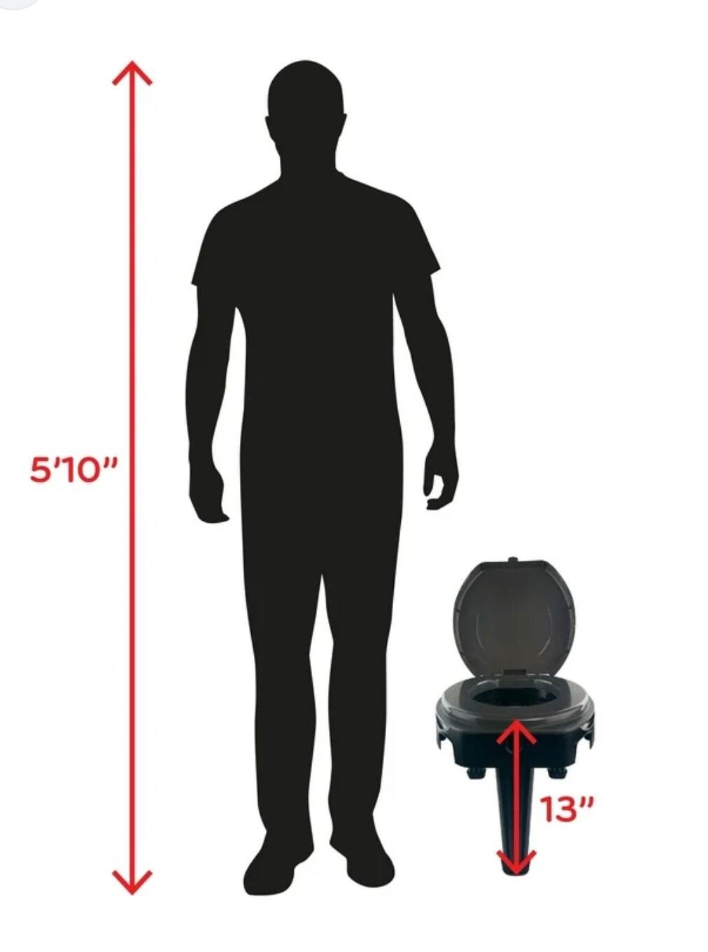 Folding Portable Toilet Reliance Fold-To-Go Collapsible Camping and Hiking Trips