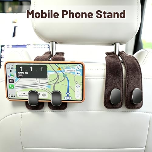 Car Hooks, Car Seat Headrest Hooks for Purses and Bags-Pack | Car 2 Brown