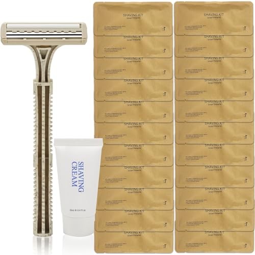 Disposable Shave Kit for Men &Women – 100 Pcs Wheat Straw 1 Count (Pack of 100)