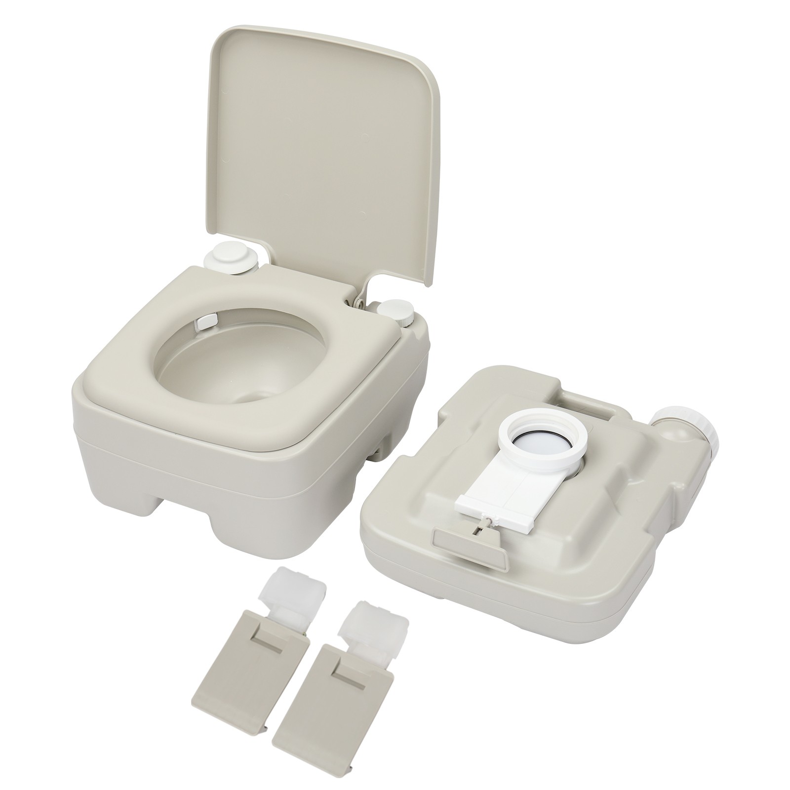 2.6 Gallon 10L Portable Toilet Commode Camping Outdoor/Indoor Toilet Flush Potty