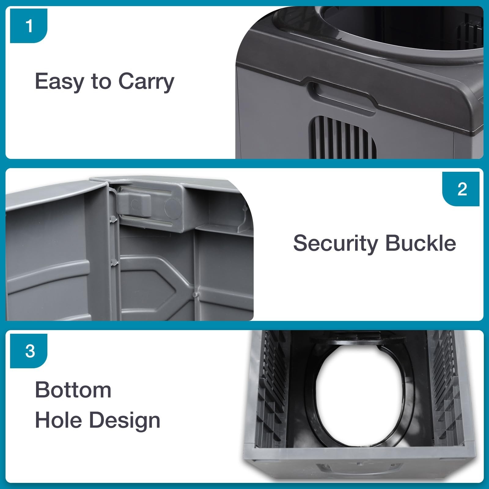 Extra Large Portable Camping Toilet – Folding Travel Potty for Adults, Outdoor U