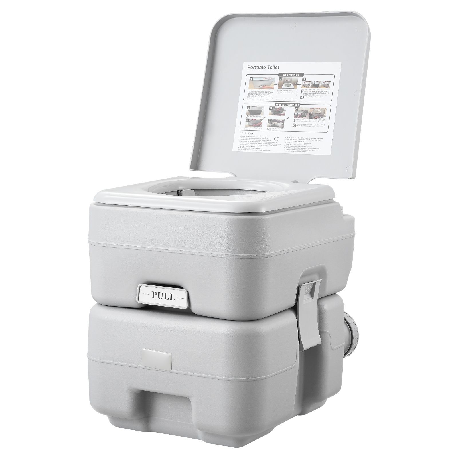 Portable Toilet for Camping, Porta Potty with Carry Bag, 5.3 Gal Waste Tank &
