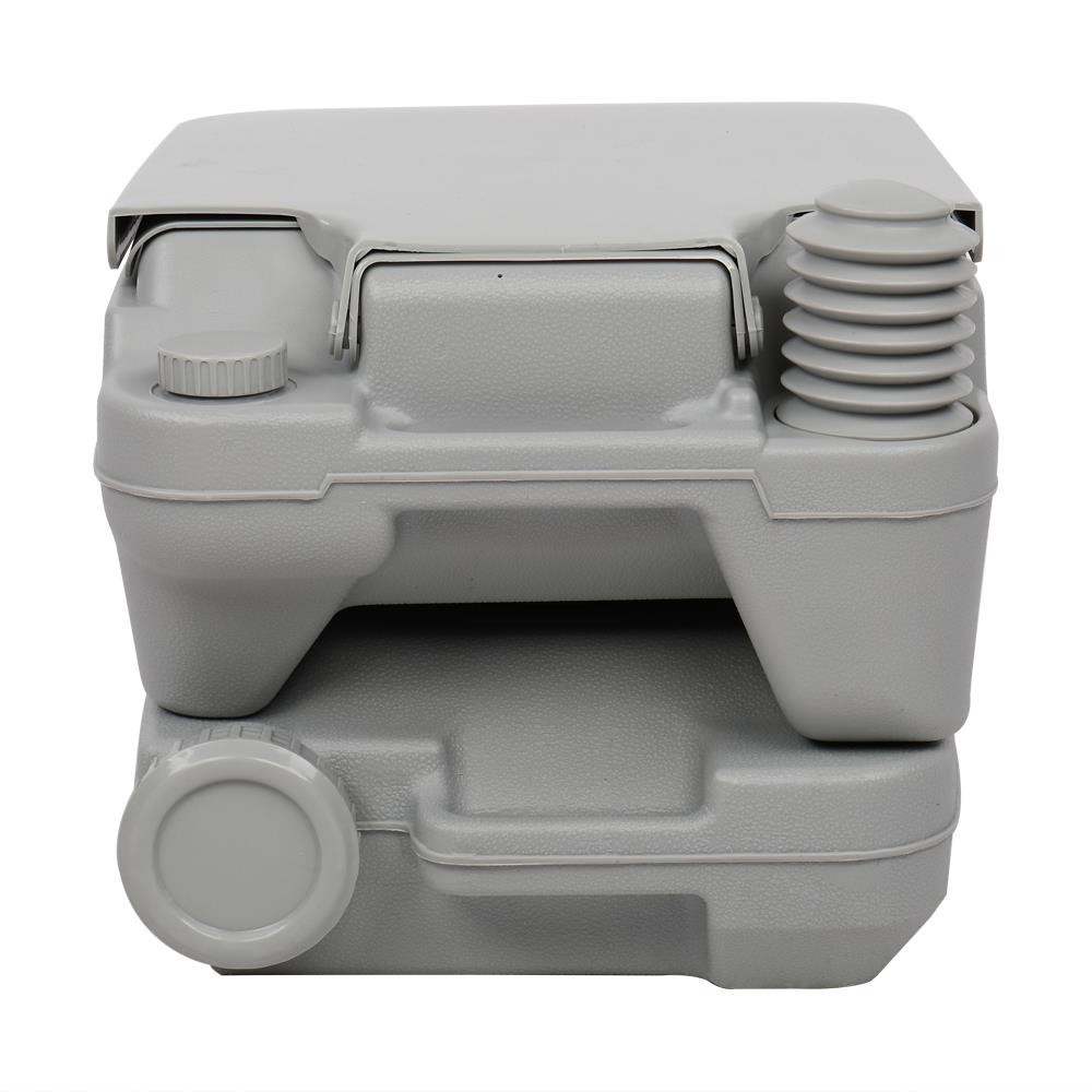 10L Portable Camping Toilet Flush Porta Travel Vehicle Boat Toilet Potty Gray