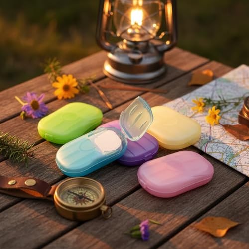 Colorful Disposable Soap Sheets Paper,5 Boxes Hand Cleaner Fragrance Mini