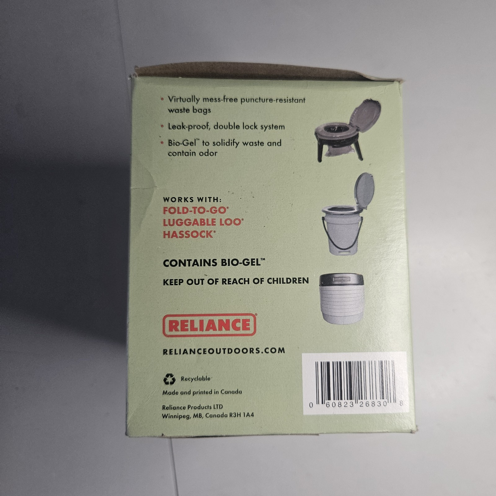 Reliance Double Doodie Toilet Waste Bags 6 Pack