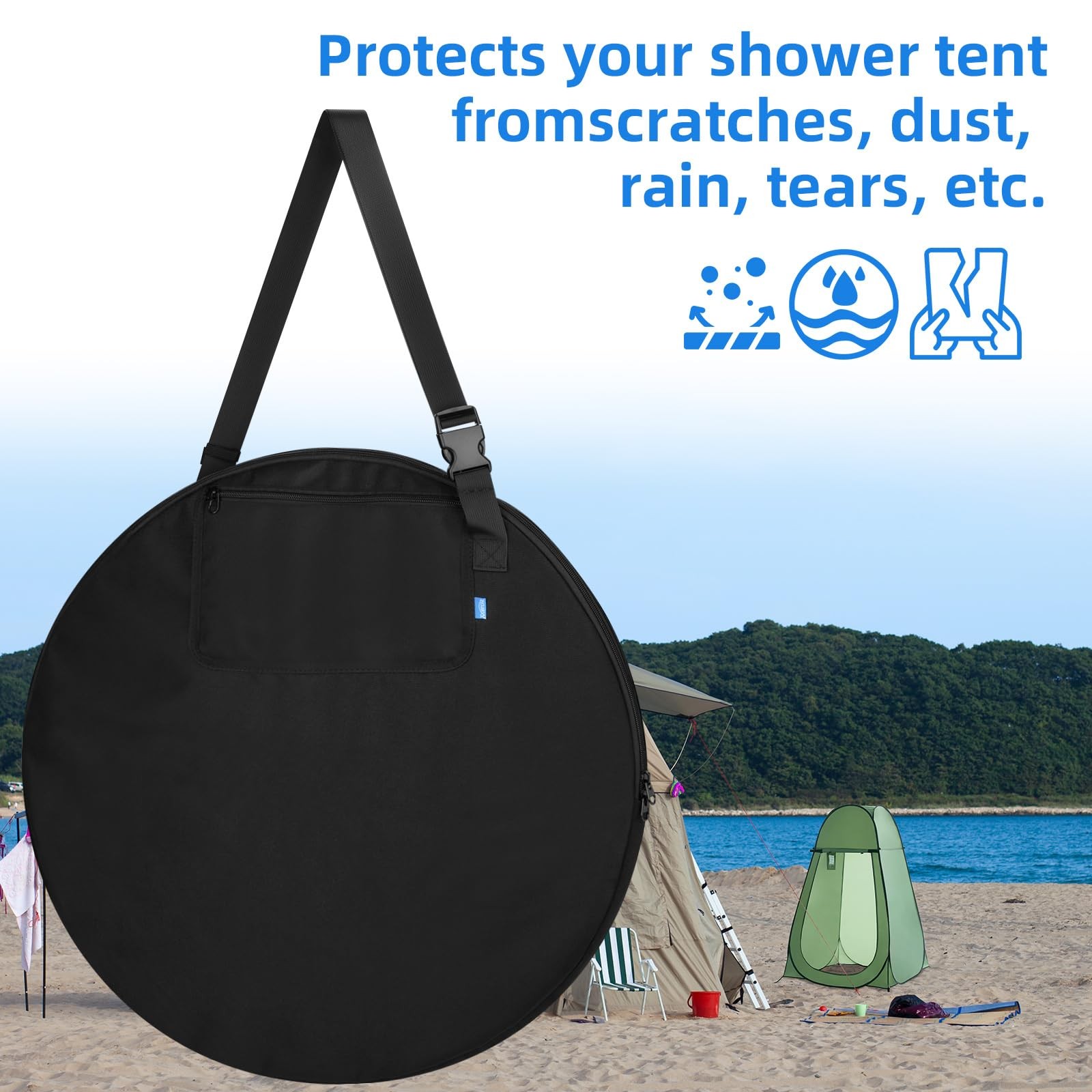 Carry Bag for Pop Up Privacy Shower Tent, Lightweight Replacement Bag with Sh…