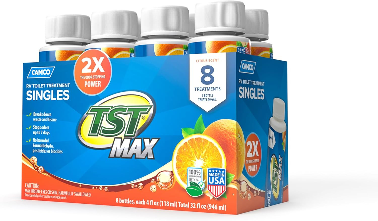 TST MAX RV Toilet Treatment – Formaldehyde Free – Breaks down Waste and Tissue –