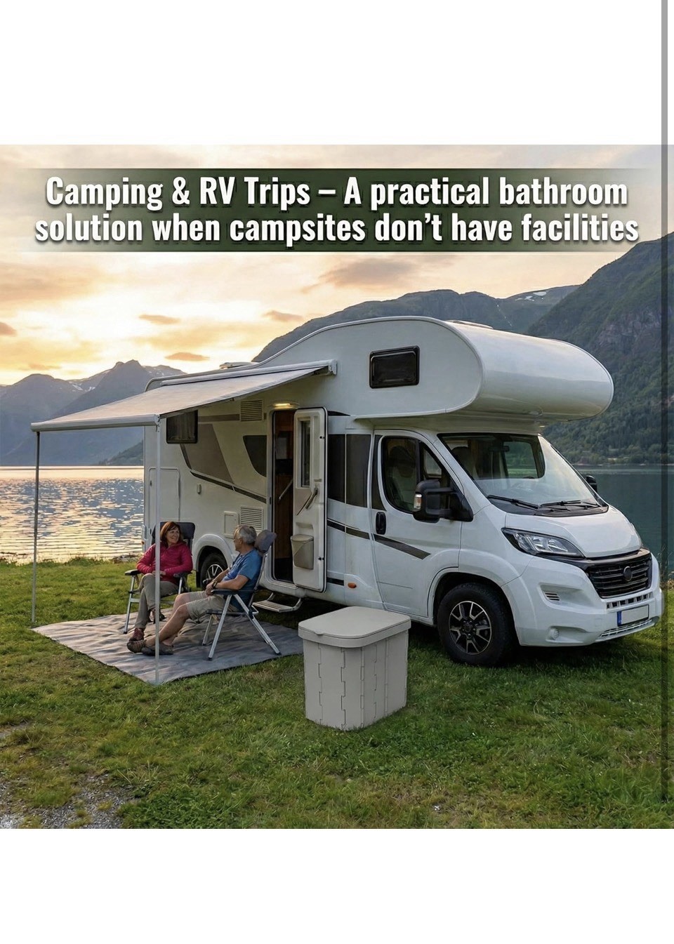 Portable Camping Toilet for Adults – XL Portable Folding Toilet with Lid,Travel