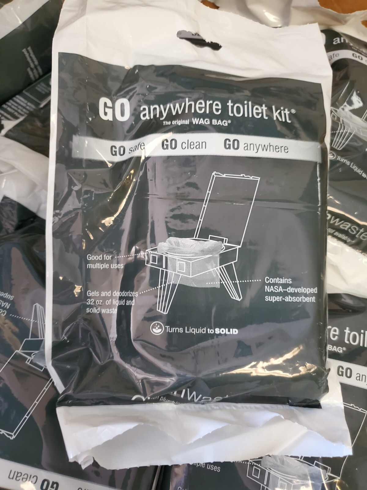 Cleanwaste Go Anywhere Toilet Kit (Pack Of 100) – Camping, WAG BAG