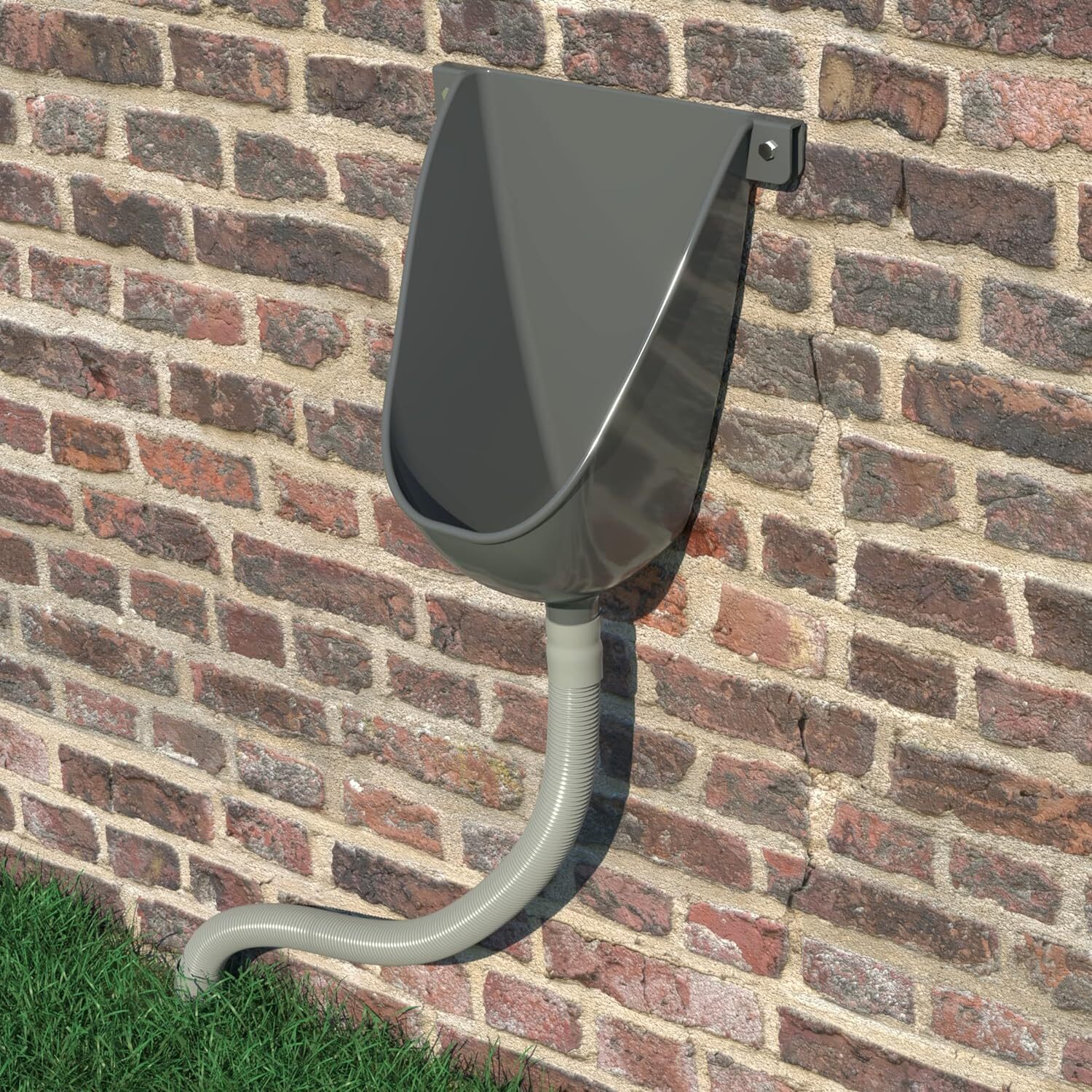 Outdoor Waterless Urinal With Hose Mens Outside Garage Toilet Bathroom Plastic