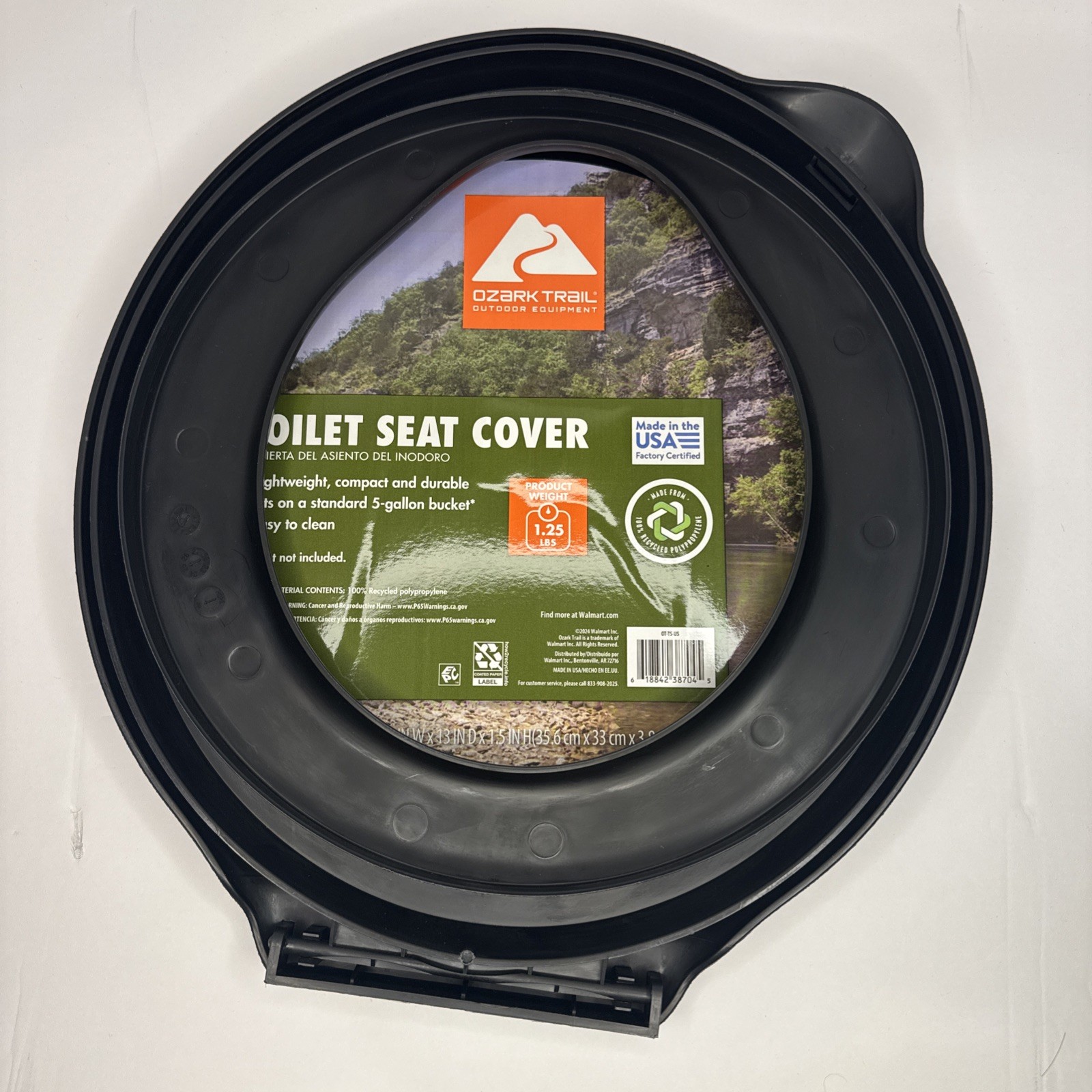 Portable 5 gallon Bucket Toilet Seat Cover Camping Outdoor Travel New**