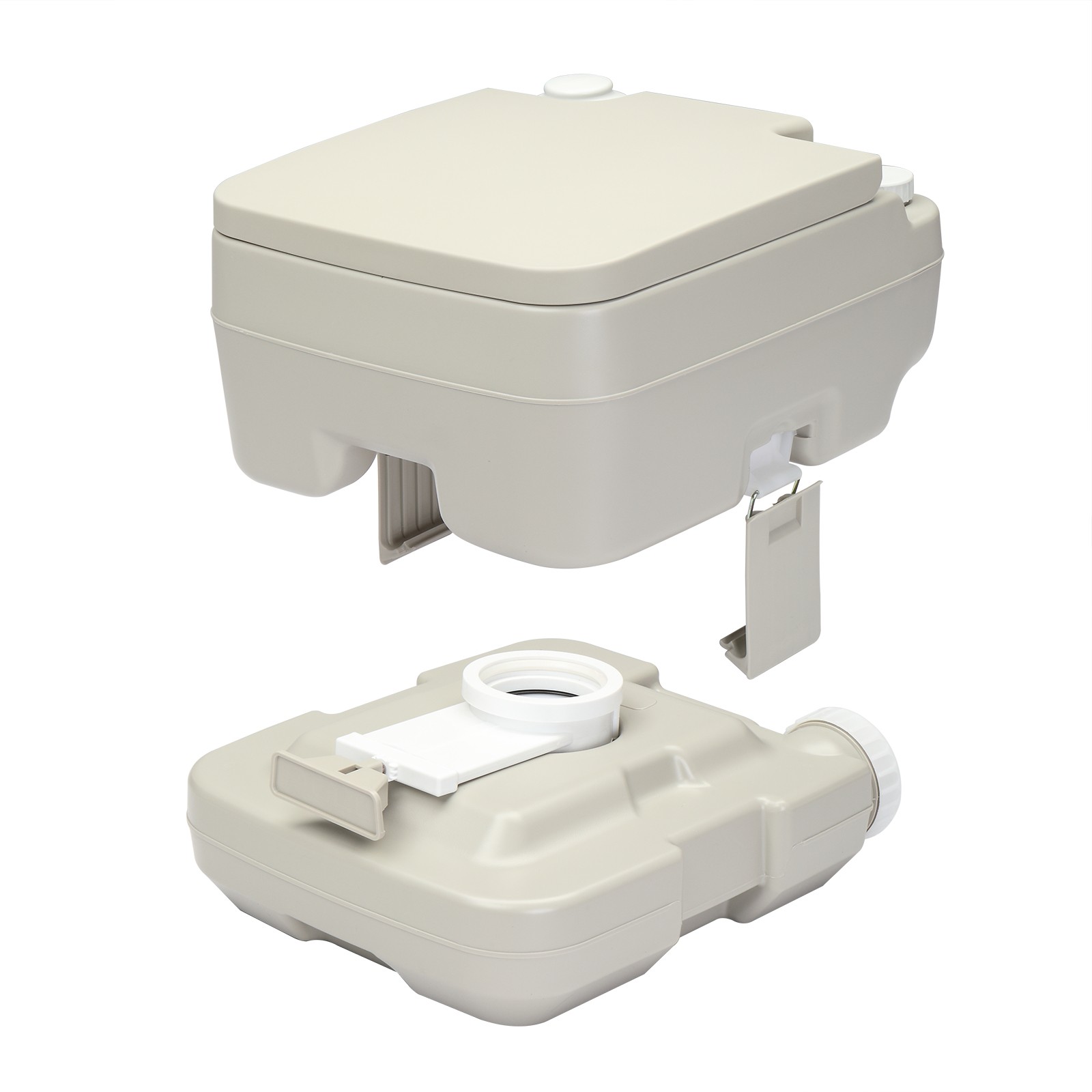 2.6 Gallon 10L Portable Toilet Commode Camping Outdoor/Indoor Toilet Flush Potty