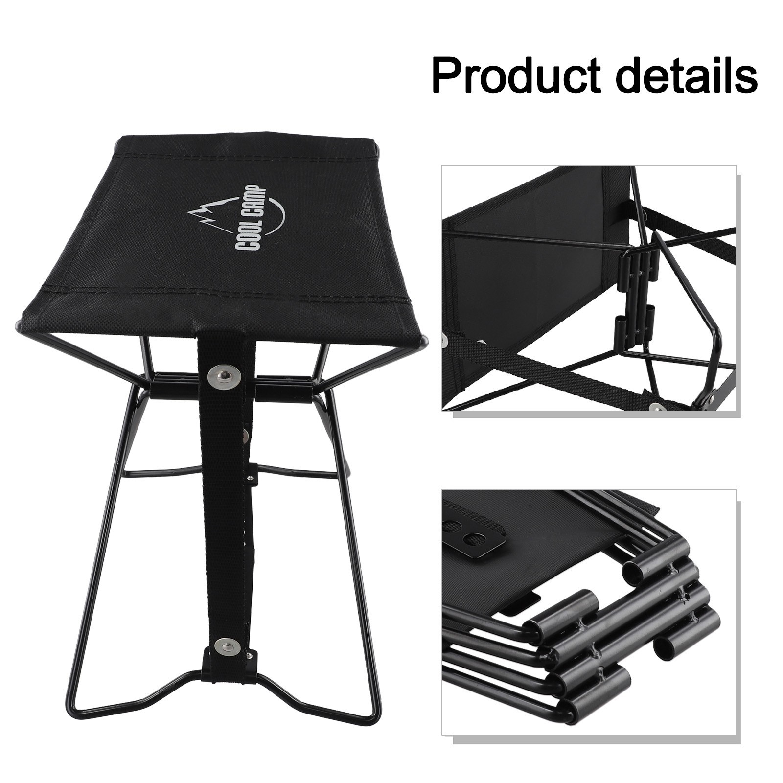Fishing Stool Outdoor Activities Sturdy Aluminum Alloy Frame Wear-Resistant