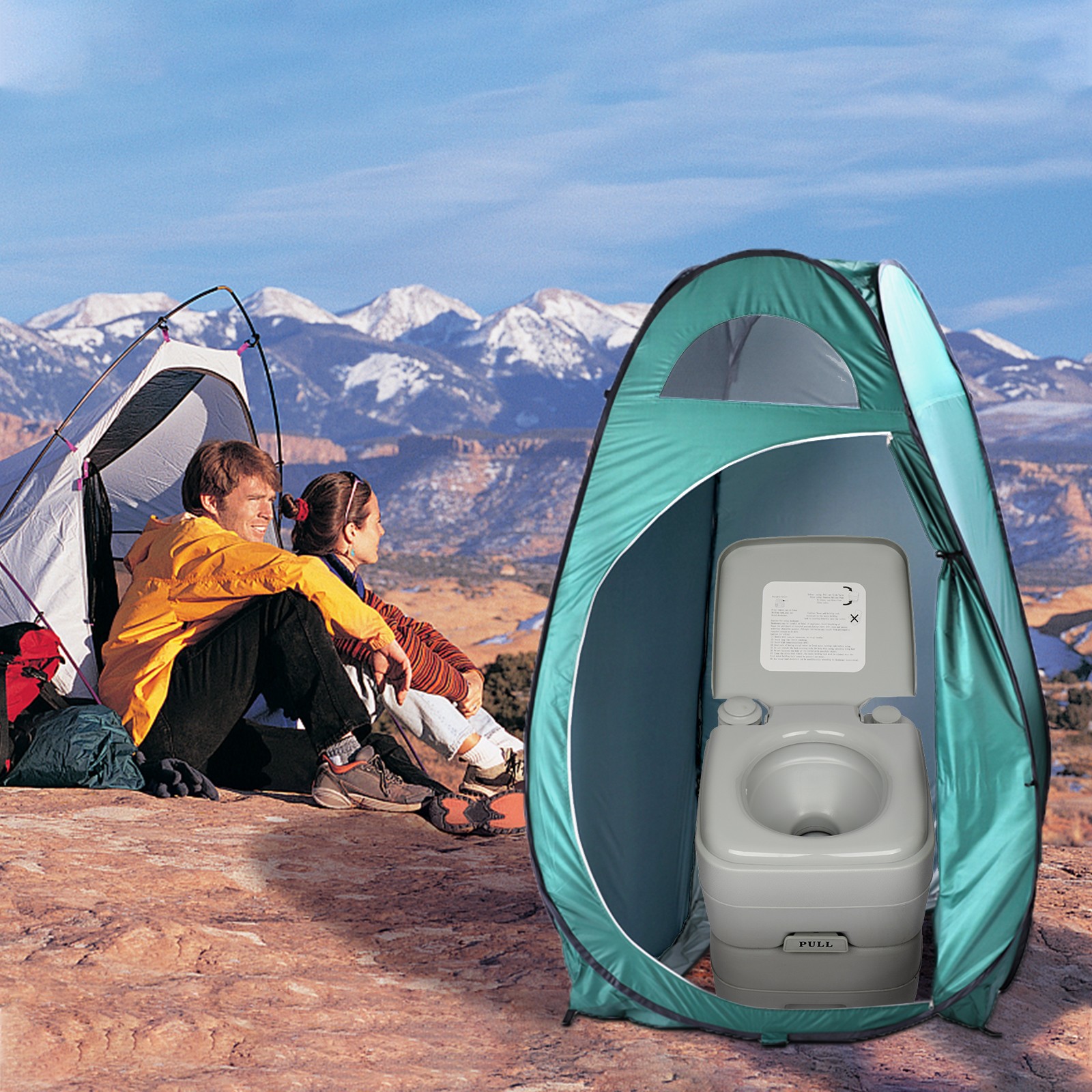 20L Outdoor Camping Toilet 5 Gallon Portable Potty Hygiene Equipment Garden