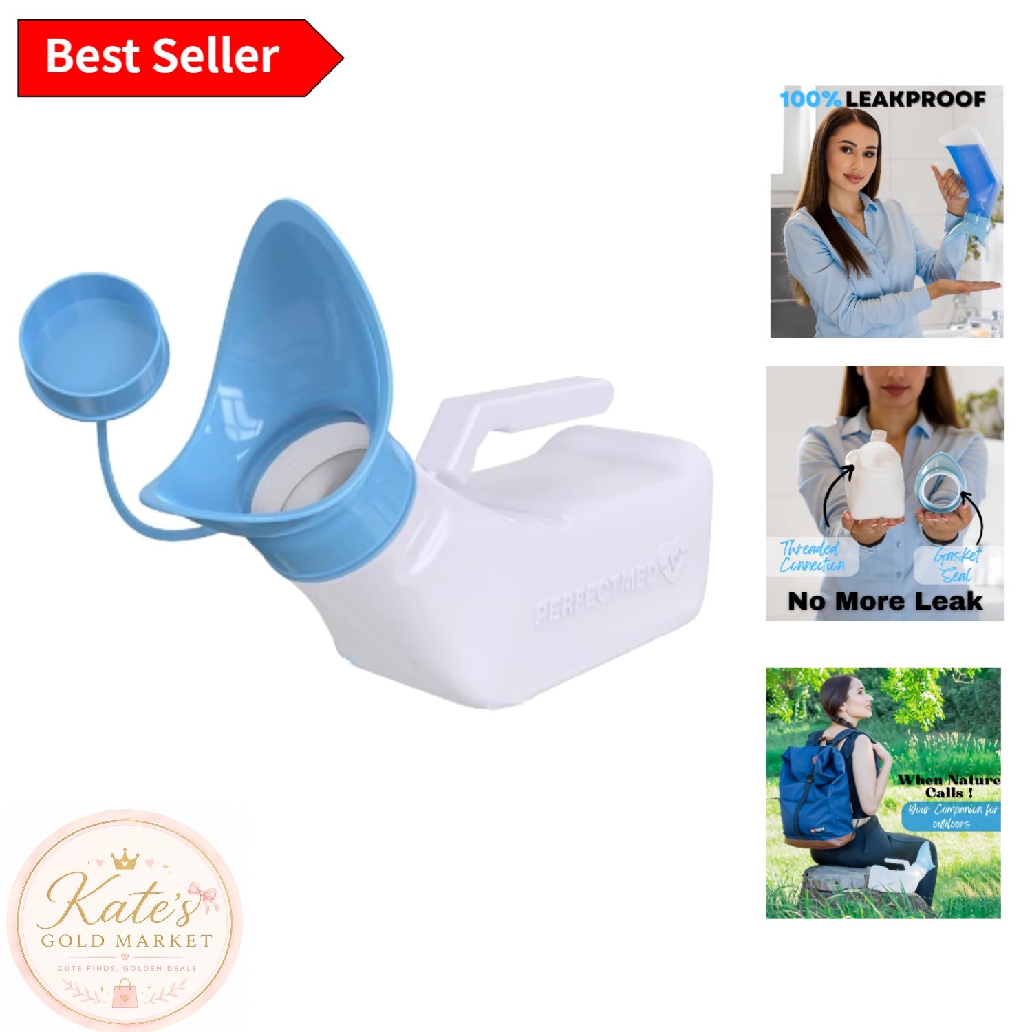 Portable 32 oz Spill Proof Female Urinal – Perfect for Hiking, Road Trips & More
