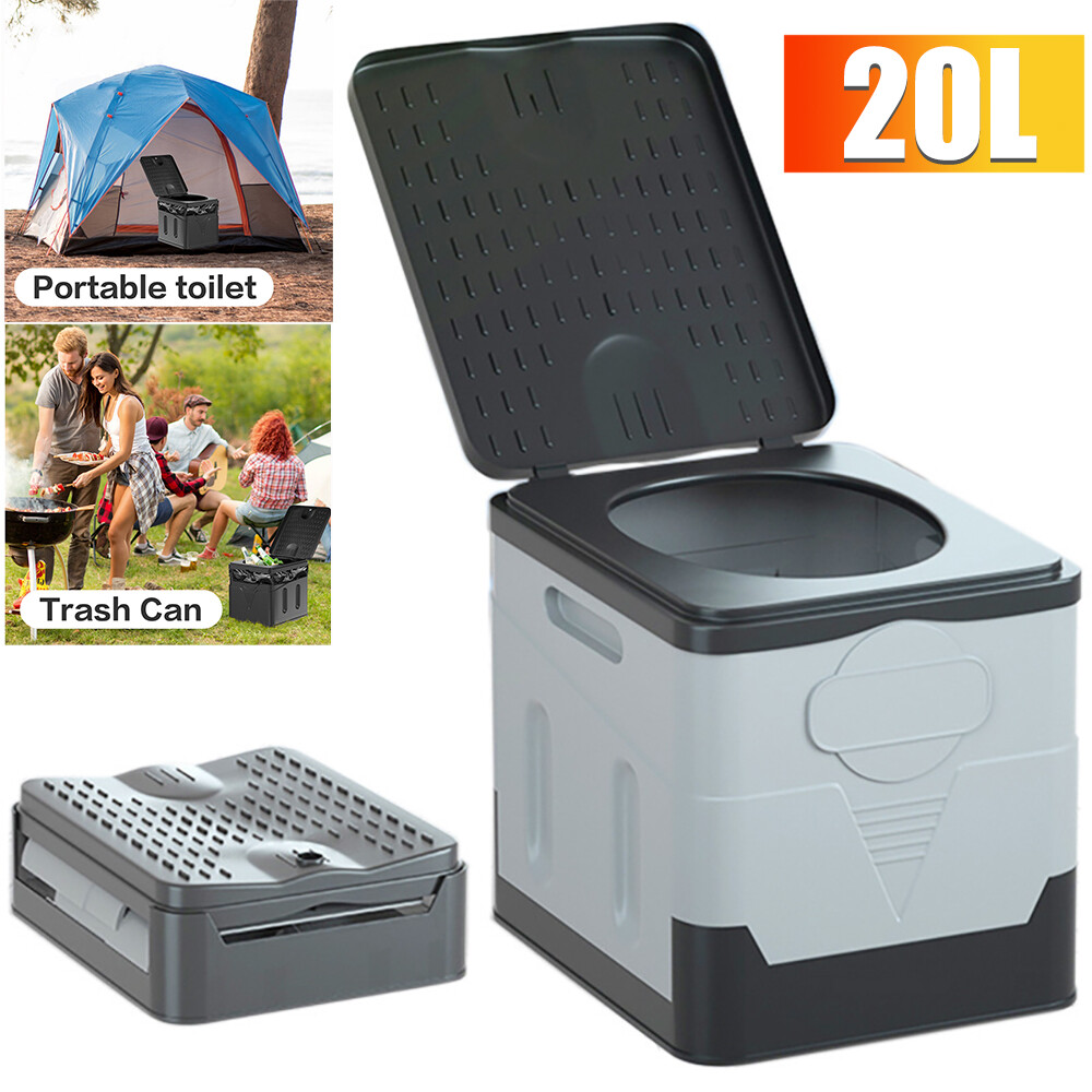20L Portable Folding Toilet Seat For Camping Toilet Travel Hiking Outdoor Potty