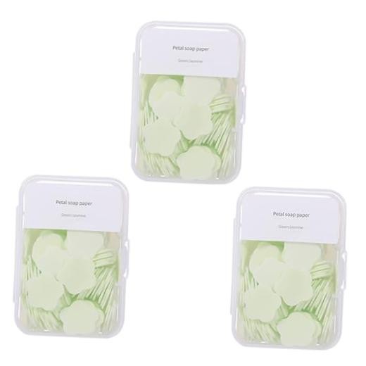 300pcs Portable Hand Washing Soap Sheets, Scented Mini Soap Sheets, Green