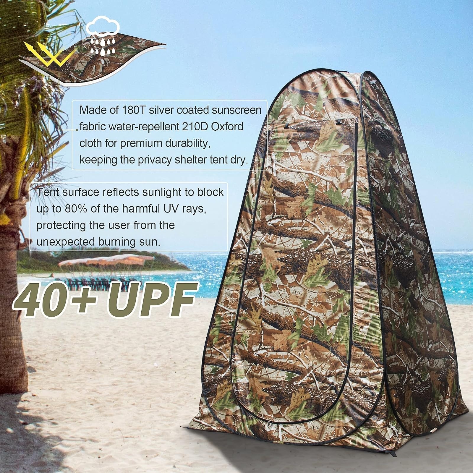 Anngrowy Portable Toilet Shower Tent – Waterproof Pop Up Camping Bathroom