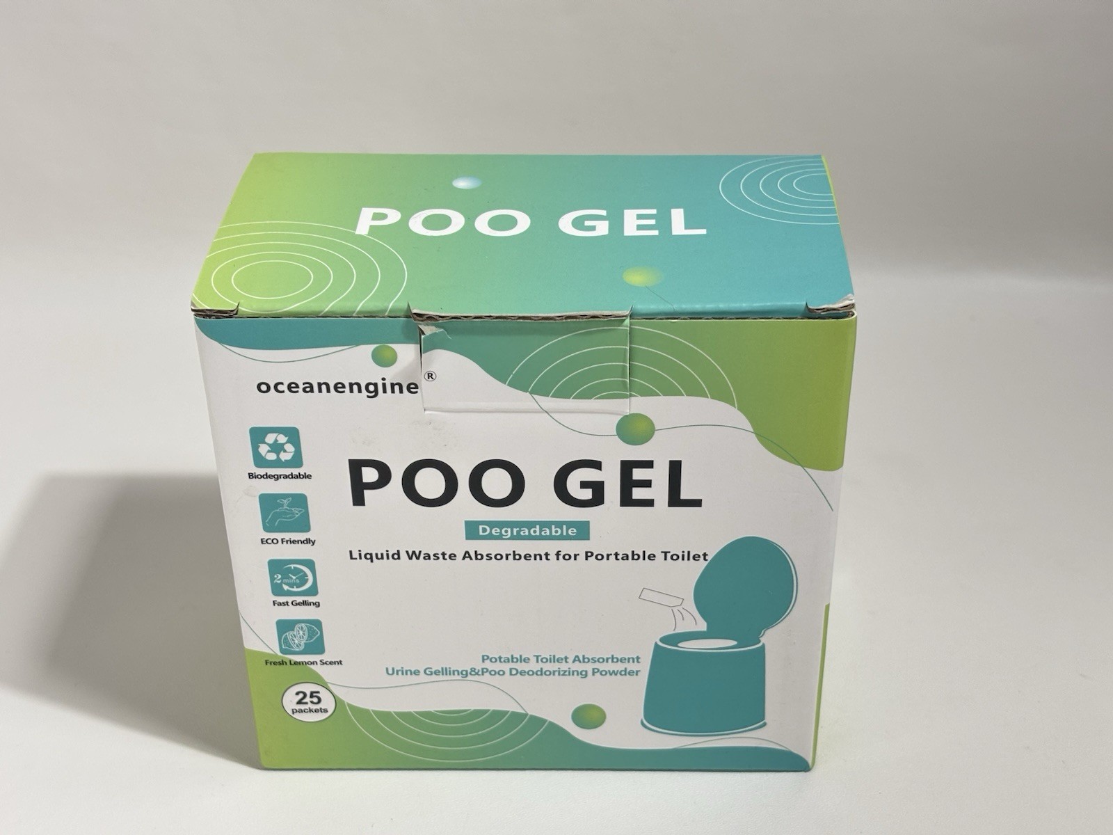 25 Packets Poo Gel for Portable Toilet, Camping Toilet Powder Oceanengine