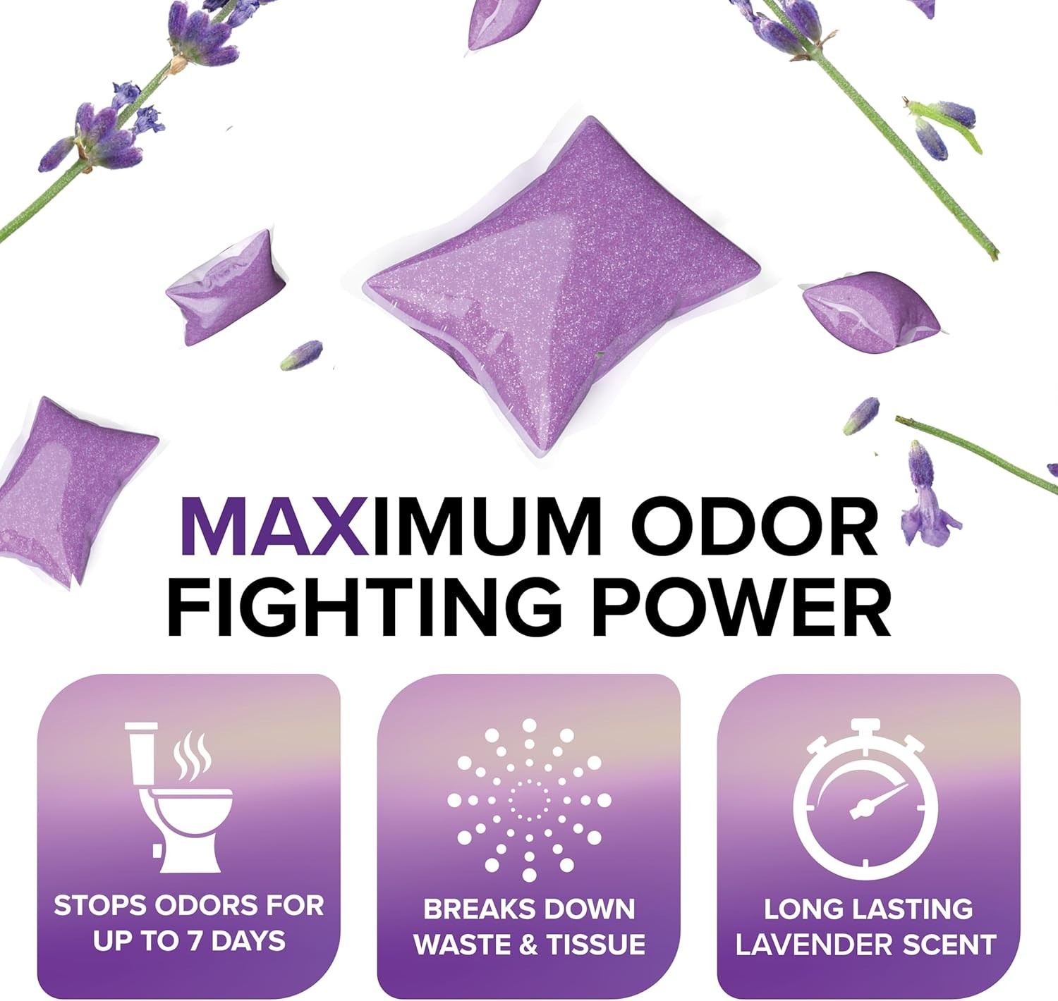 TST MAX RV Toilet Treatment Drop-INs – Lavender Scent – 30-pack