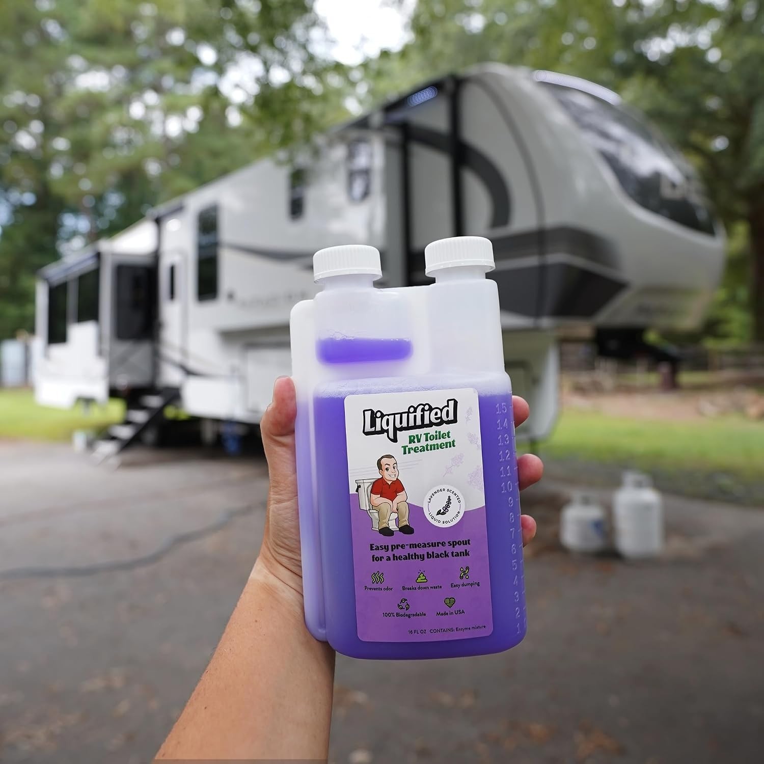Black Holding Tank Digester Biodegradable Odor Eliminator Lavender 32oz